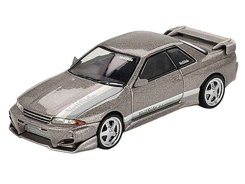 Nissan Skyline GT-R (R32) RHD (Right Hand Drive) "Veilside Combat C-I" Gray Metallic Limited Edition 1/64 Diecast Model Car by Mini GT