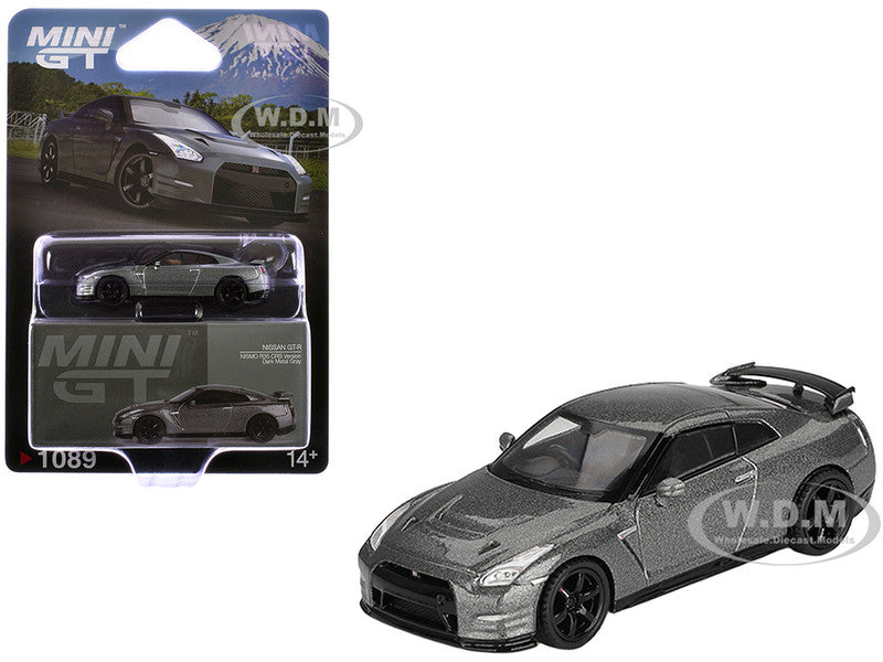 Nissan GT-R Nismo R35 CRS Version RHD (Right Hand Drive) Dark Metal Gray Metallic Limited Edition 1/64 Diecast Model Car by Mini GT